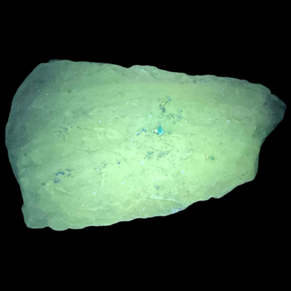 Satin Blue Crackle Art‎ Glass Cullet Glowing Manganese Slag Glass #4GL277